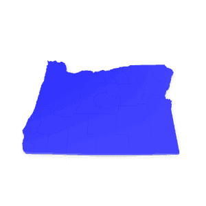 Map of the State of Oregon